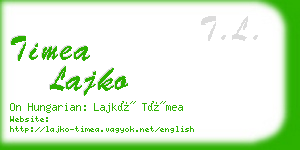 timea lajko business card